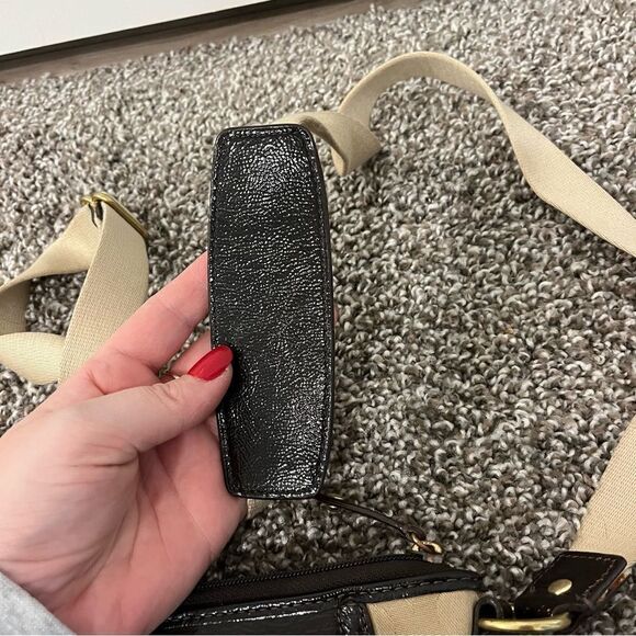 COACH Madison Dotted Op Art Swingpack Brown and Tan Crossbody - Picture 9 of 14